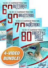 Best of Championship Swimming 4-Pack: 300 Drills for All Strokes